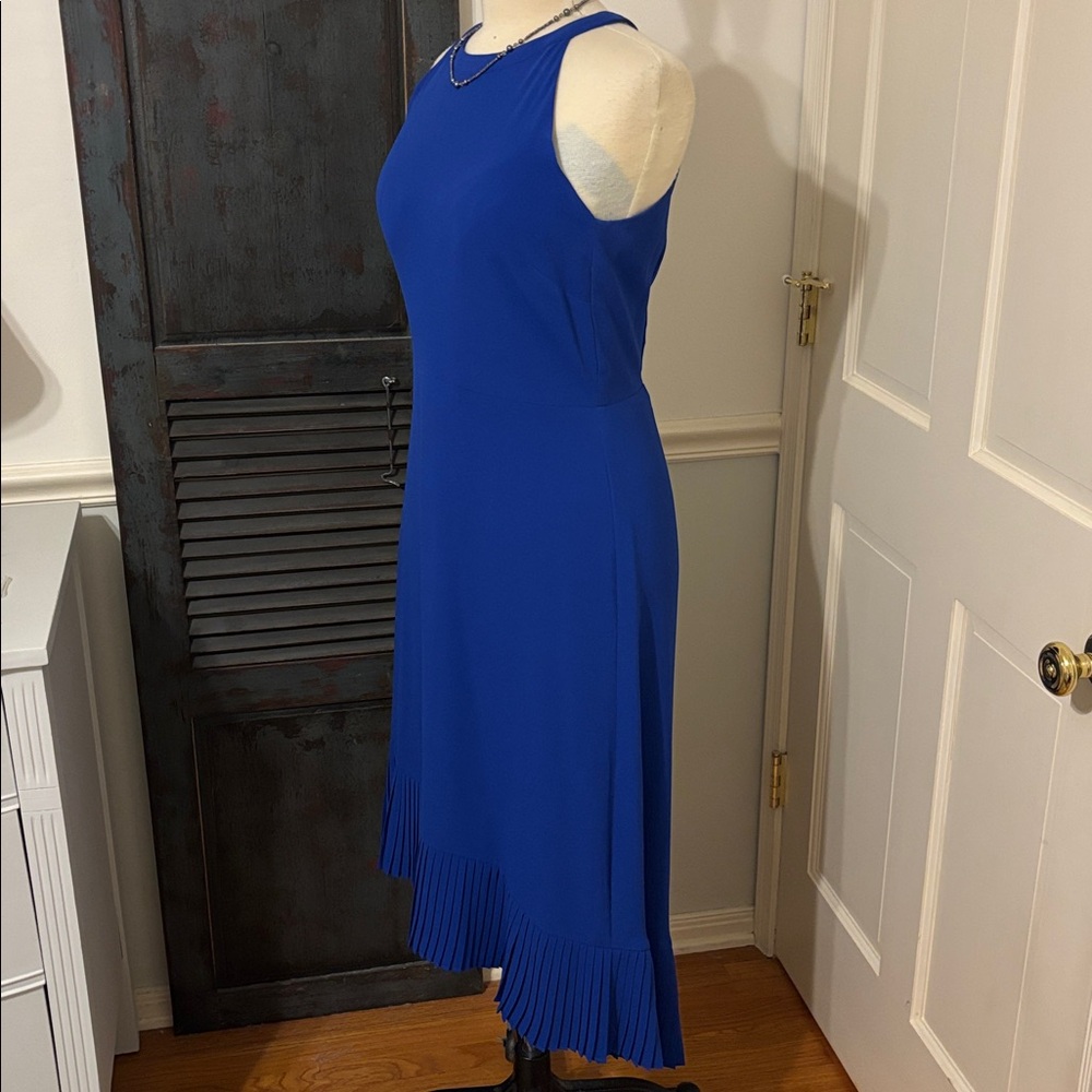 KENSIE💙EUC PLEATED FAUX HALTER COCKTAIL DRESS - Picture 6 of 15